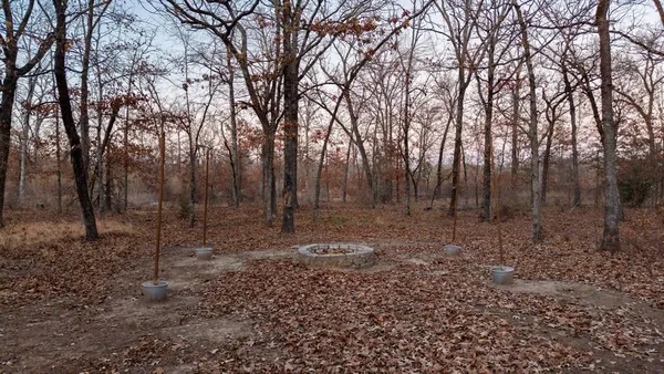 a view of an outdoor space with mountain view