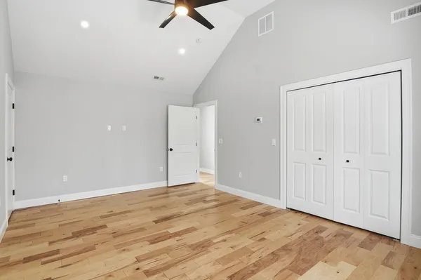 a view of small space with racks on the wall