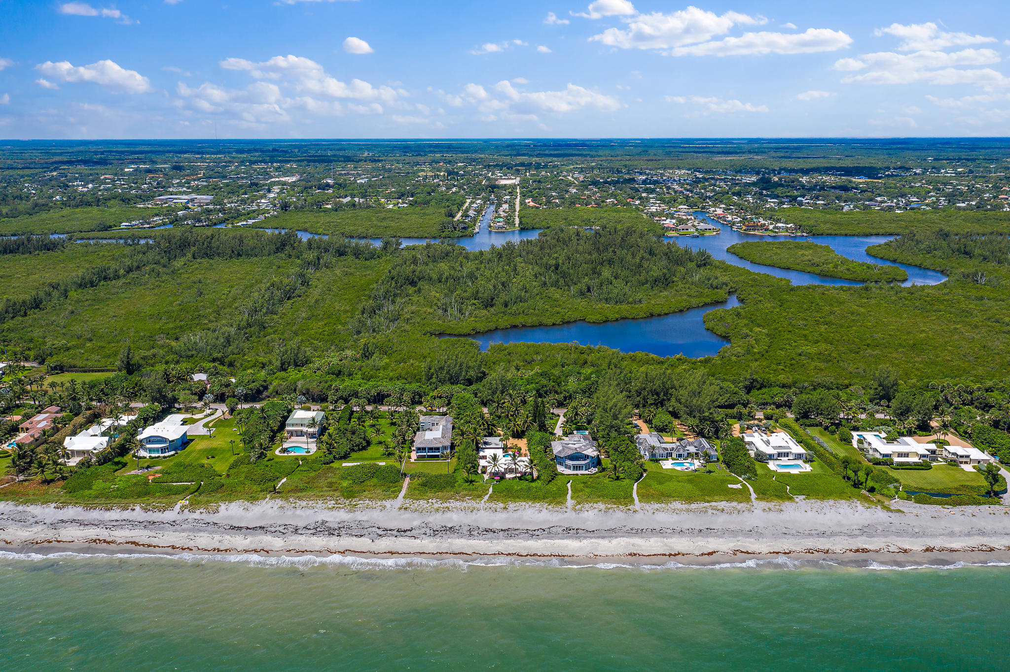 55 North Beach Road Hobe Sound, FL 33455 - Photo 57 of 64 west aerial