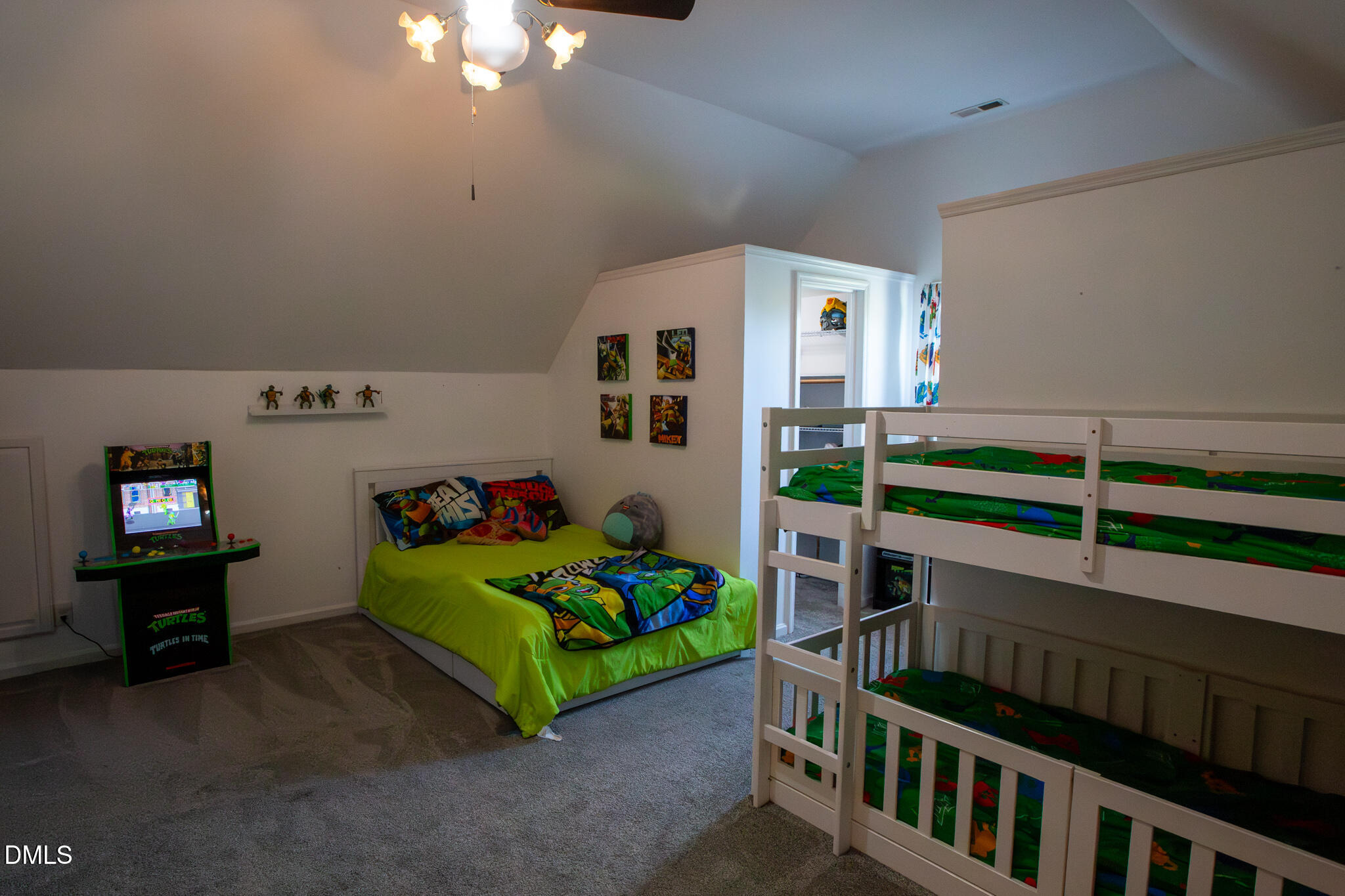 764 Corbett Road Clayton, NC 27520 - Photo 33 of 65 a bedroom with bunk bed and a dresser