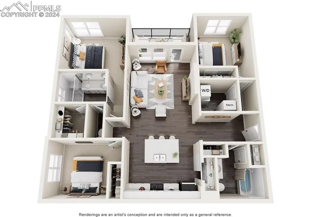 a picture of a living room with furniture