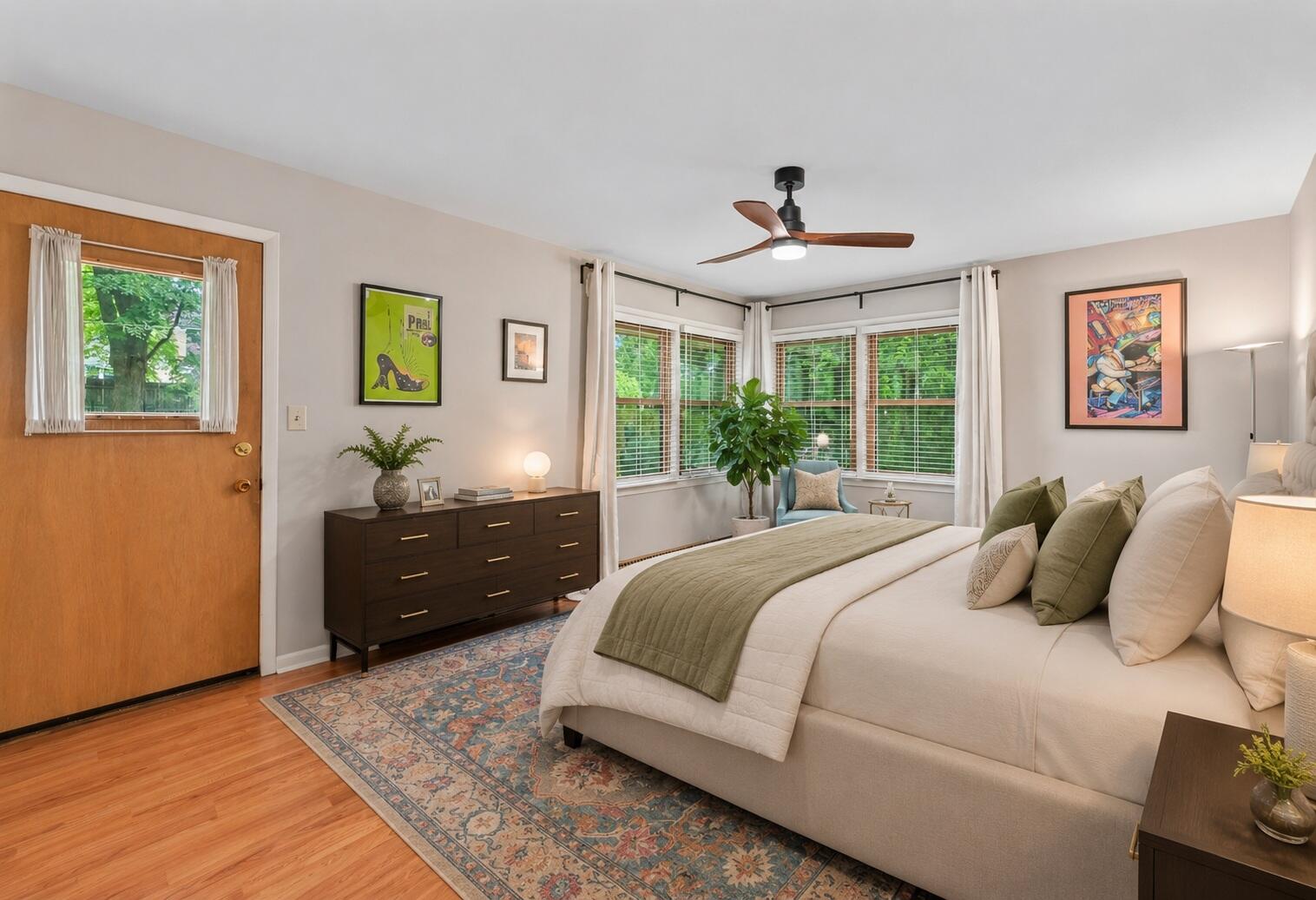 2400 West Apple Tree Road Glendale, WI 53209 - Photo 22 of 24 Virtually staged, showing Bedroom 3 as a bedroom