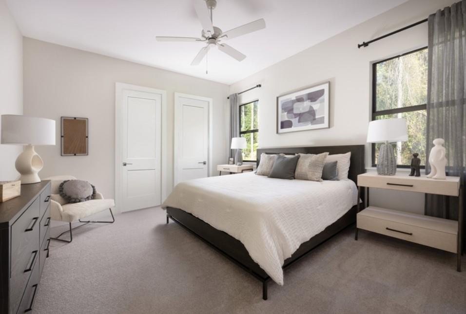 1024 Bear Paw Ridge Dahlonega, GA 30533 - Photo 12 of 55 a bedroom with a bed and lamp