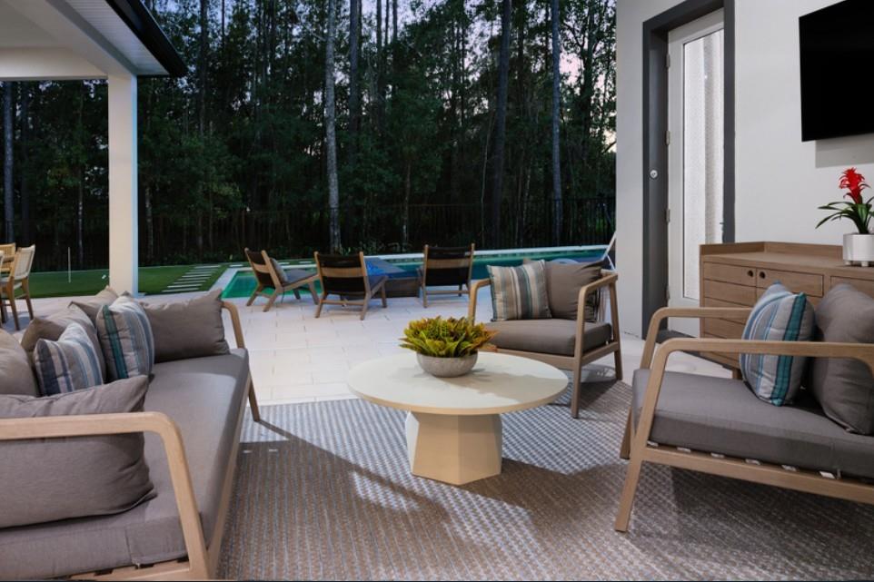 1024 Bear Paw Ridge Dahlonega, GA 30533 - Photo 15 of 55 a outdoor living space with furniture and a flat screen tv