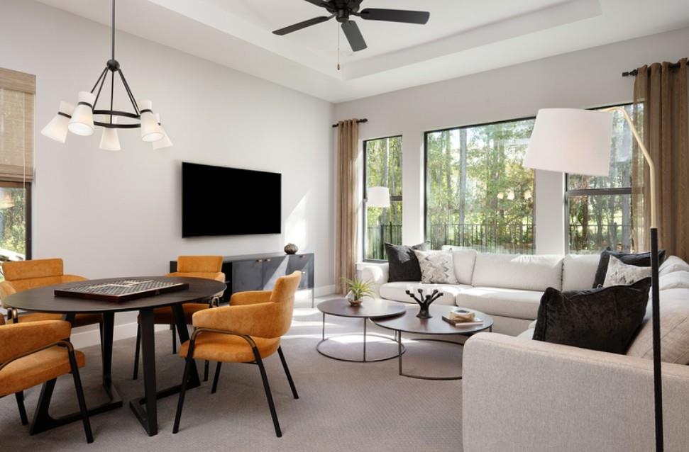 1024 Bear Paw Ridge Dahlonega, GA 30533 - Photo 5 of 55 a living room with furniture a flat screen tv and a window