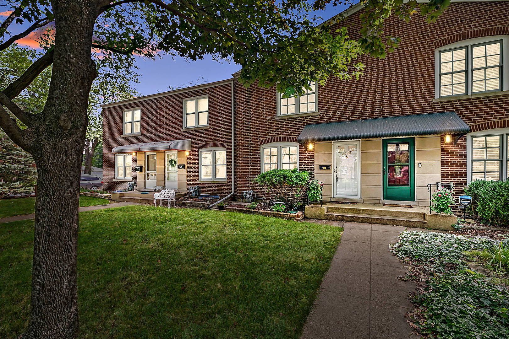a front view of a house having yard