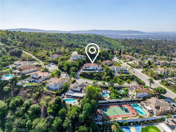 an aerial view of multiple house