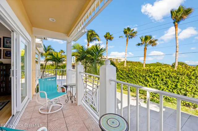 a view of porch with seating space