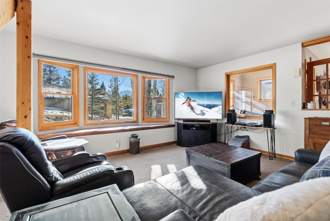 277 G Road Silverthorne, CO 80498 - Photo 4 of 48 Living room has views of Peak 1 and Mt Victoria.
