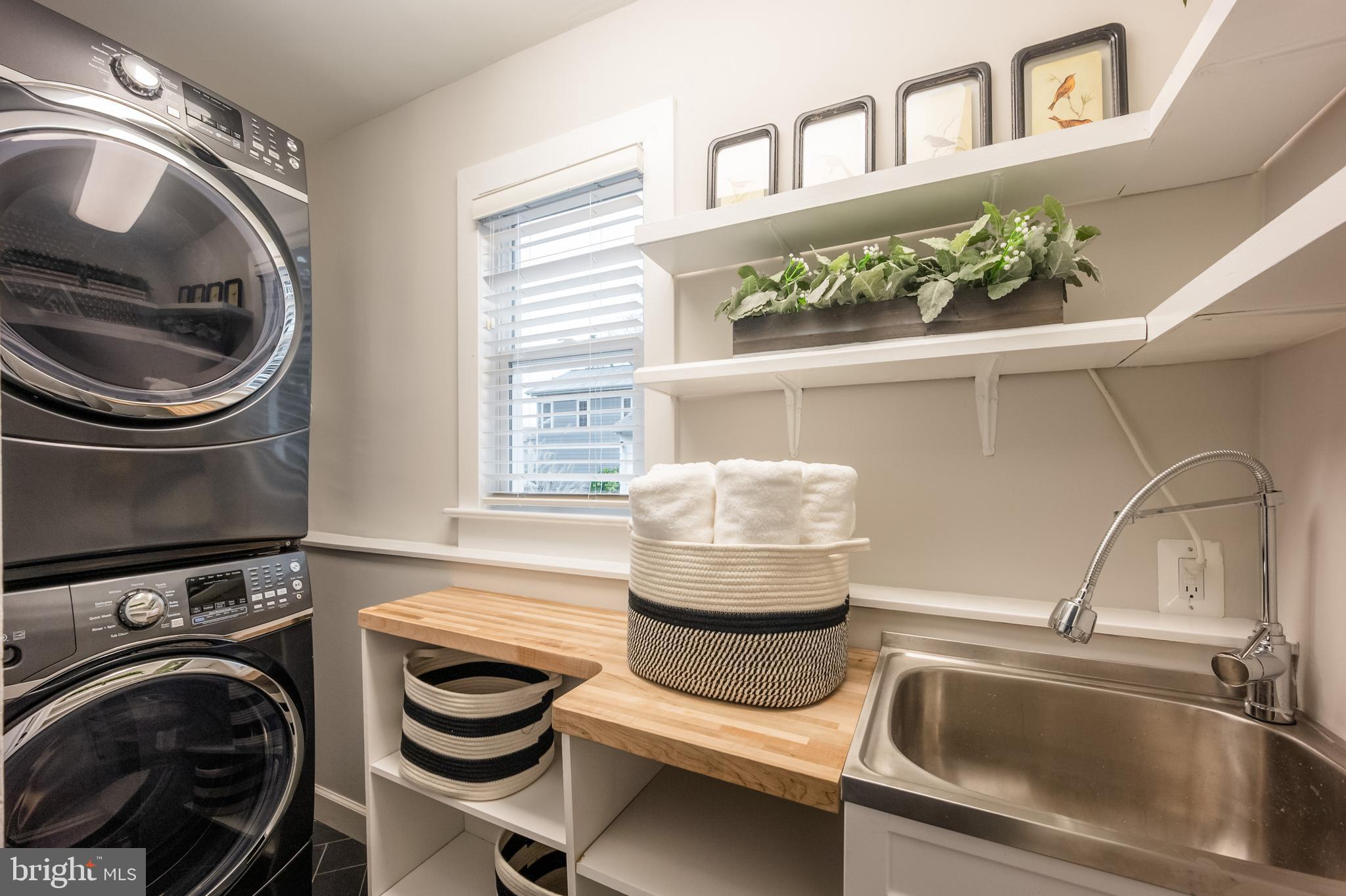 214 East Alexandria Avenue Alexandria, VA 22301 - Photo 24 of 46 Laundry station w butcher block counter and storag
