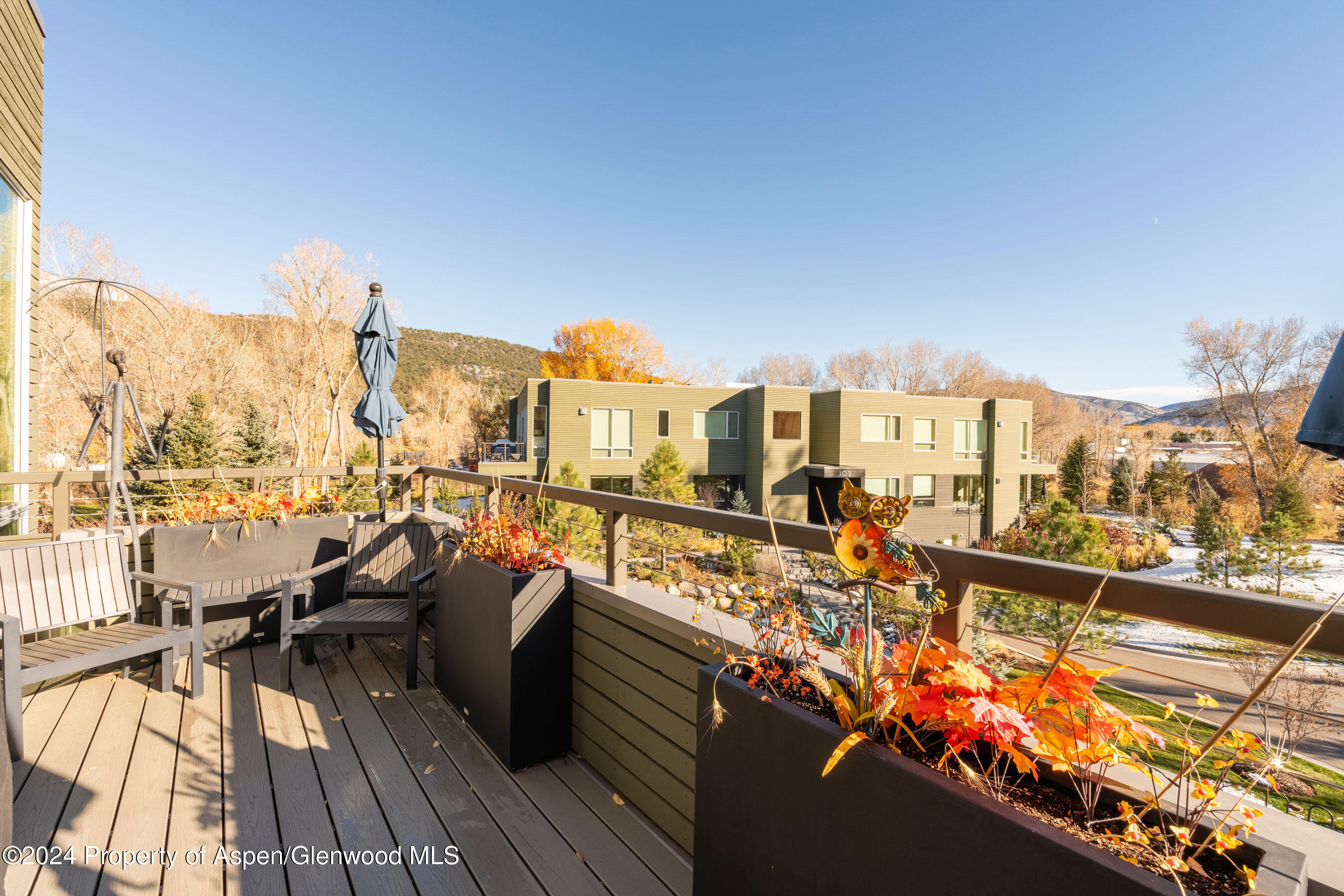 101 Willits Lane, Unit 203 Basalt, CO 81621 - Photo 30 of 37 a view of a balcony with chairs