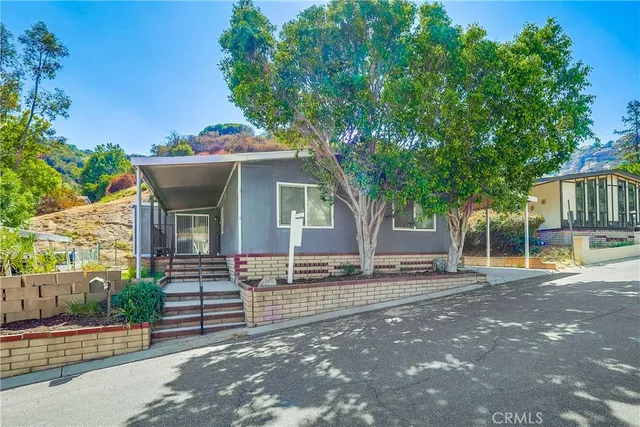a view of a building with a patio