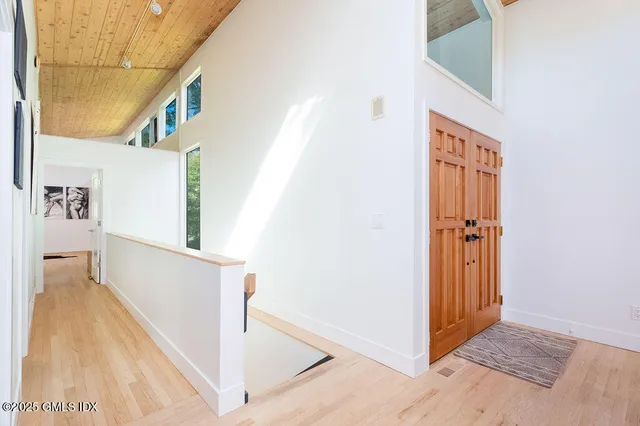 a view of an entryway with staircase