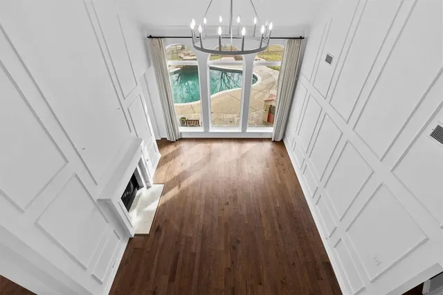 a view of entryway with wooden floor