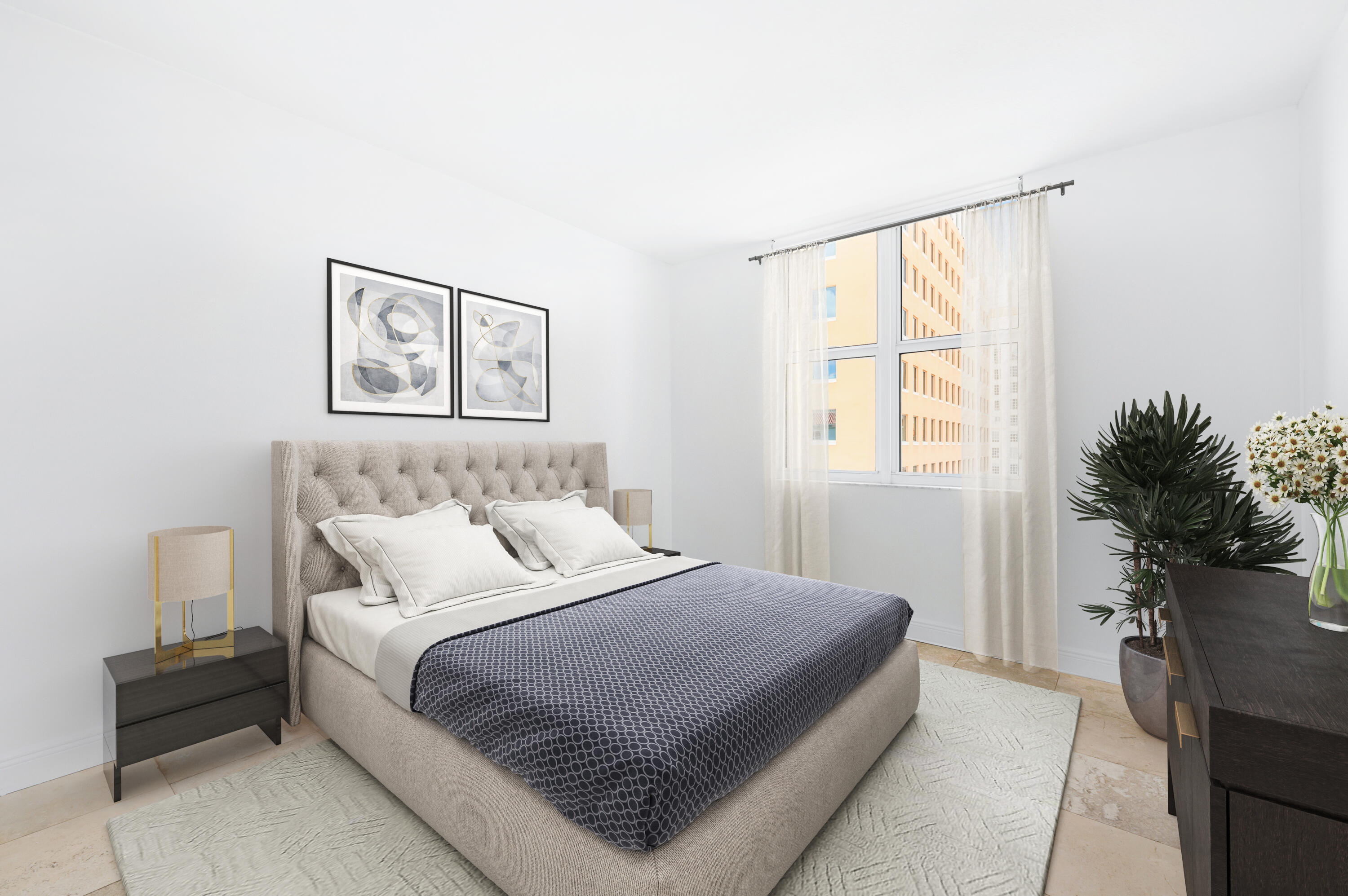 2030 Douglas Road, Unit 807 Coral Gables, FL 33134 - Photo 9 of 12 a bedroom with a bed and a window