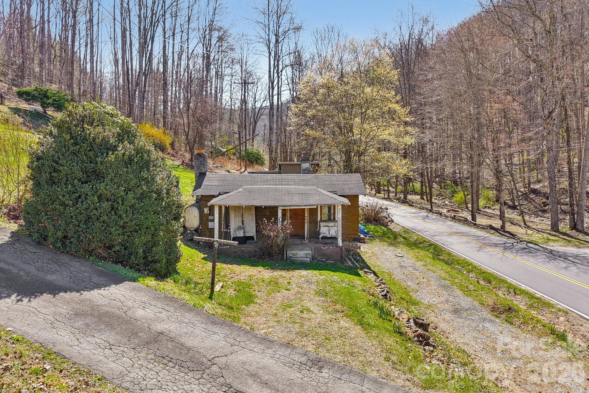 719 Camp Branch Road Waynesville, NC 28786 - Photo 7 of 22 a view of a house with large trees and a yard with some trees