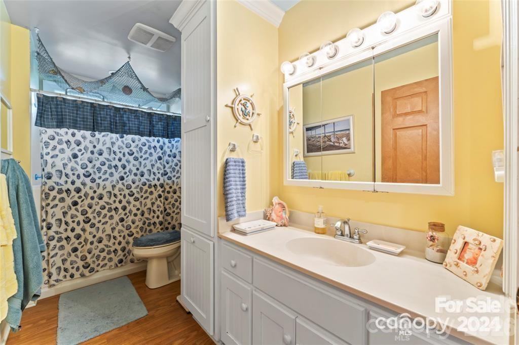 10560 Lake Royalle Road Spring Hope, NC 27882 - Photo 16 of 37 a bathroom with a sink a toilet and shower