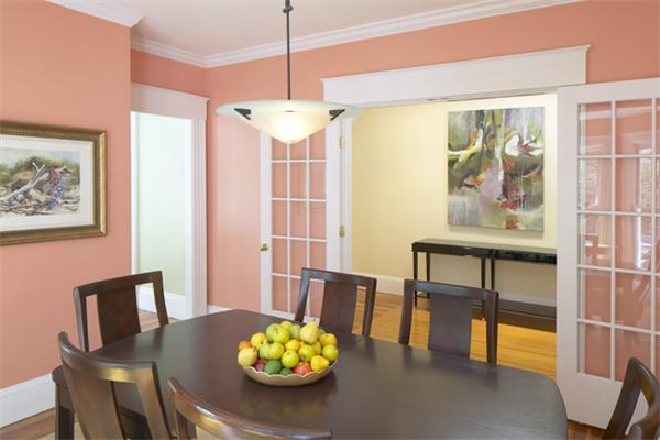32 Ash Street Cambridge, MA 02138 - Photo 6 of 10 a view of a dining room with furniture a chandelier and a window
