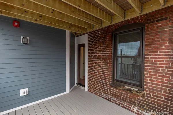 a view of front door of house