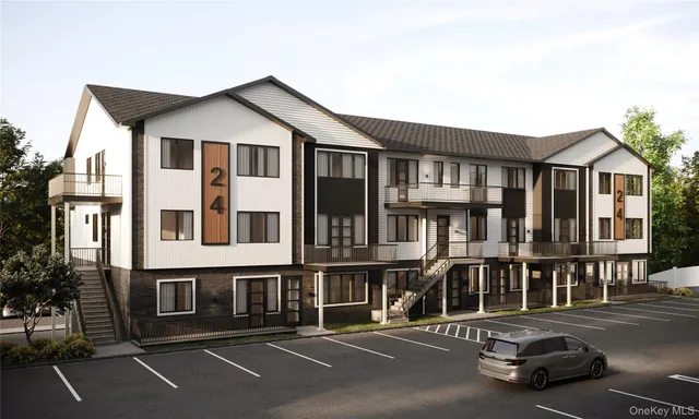 a car parked in front of a house