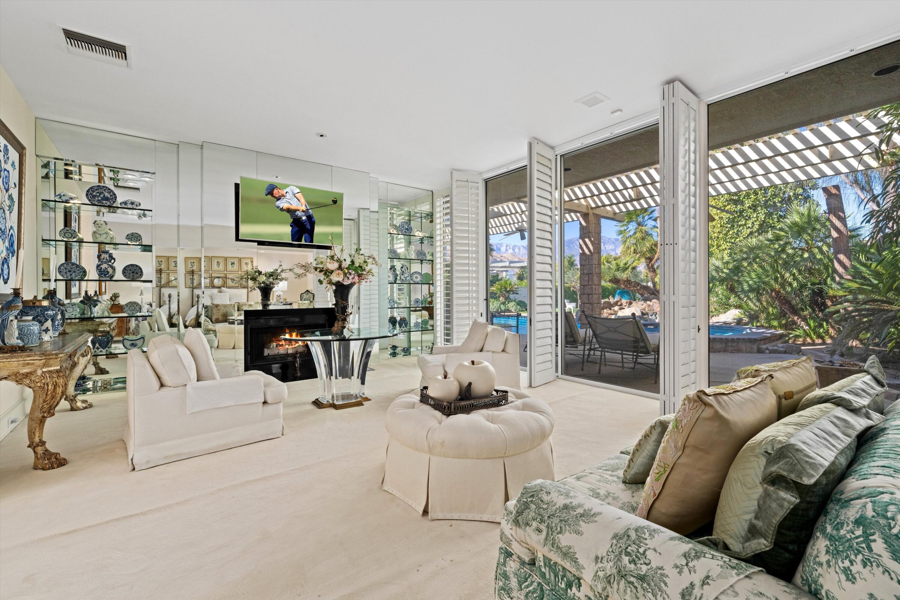 42 Fincher Way Rancho Mirage, CA 92270 - Photo 37 of 43 Primary bedroom with pool & mtn views