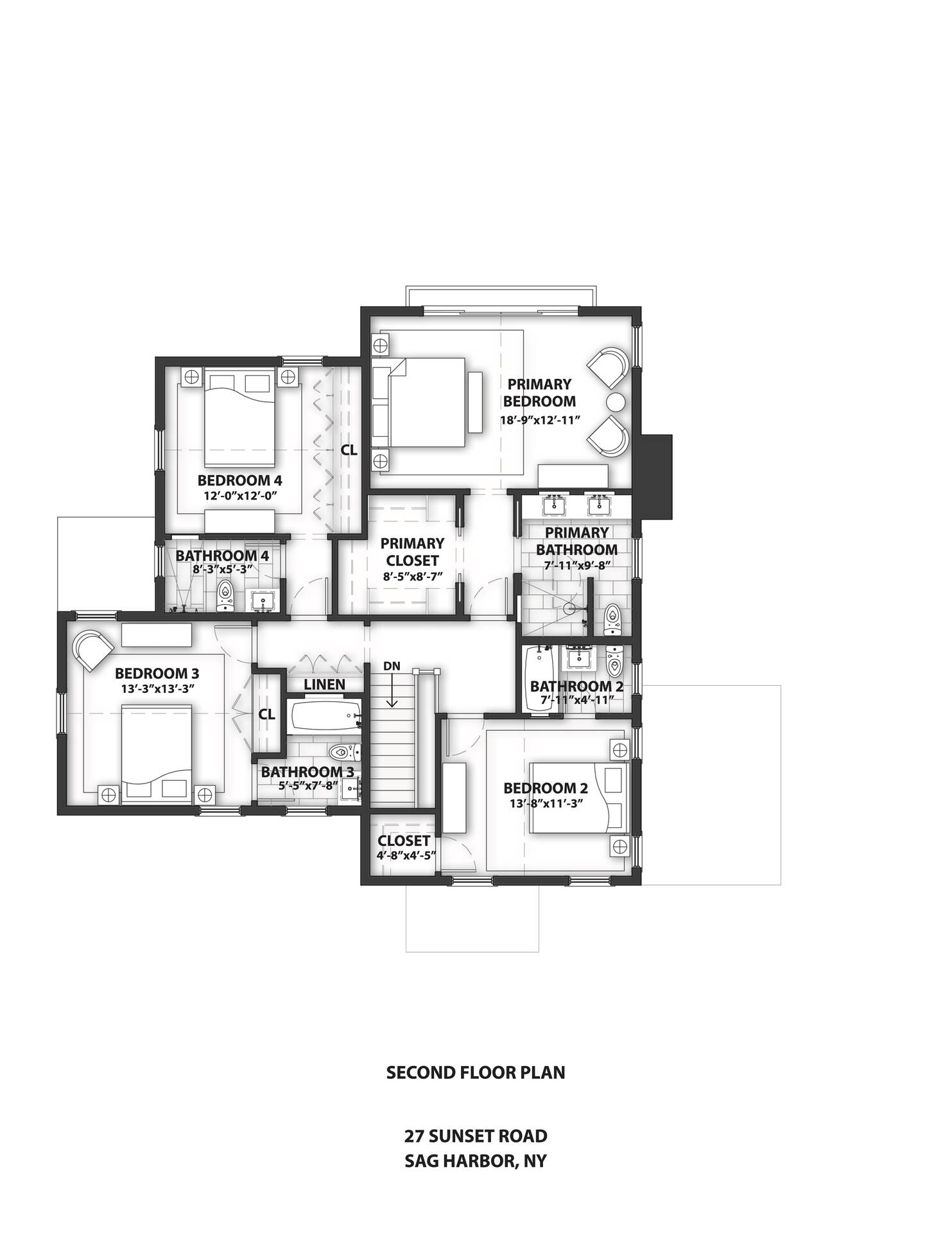 27 Sunset Road Sag Harbor, NY 11963 - Photo 43 of 45 a picture of a floor plan
