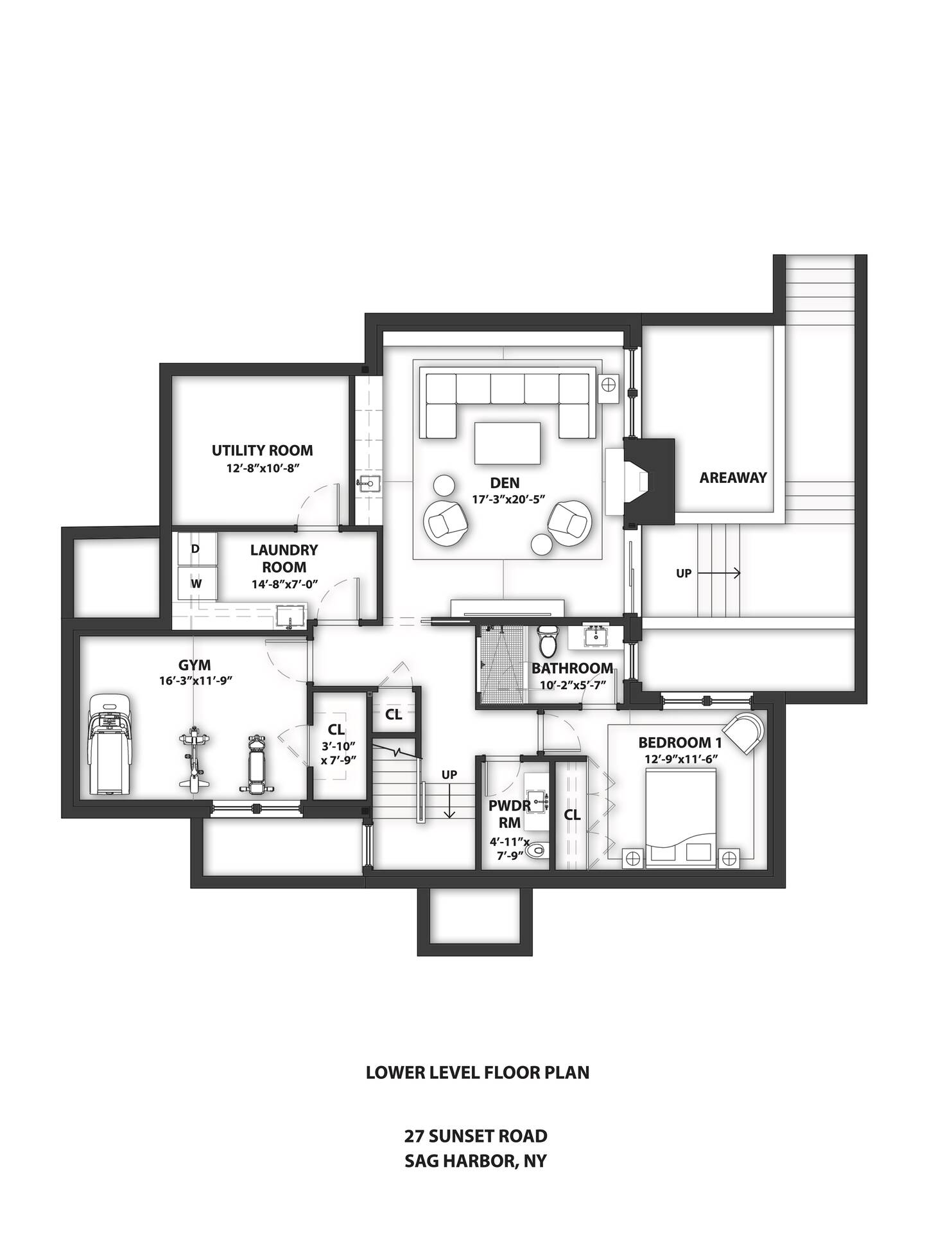 27 Sunset Road Sag Harbor, NY 11963 - Photo 44 of 45 a picture of a floor plan