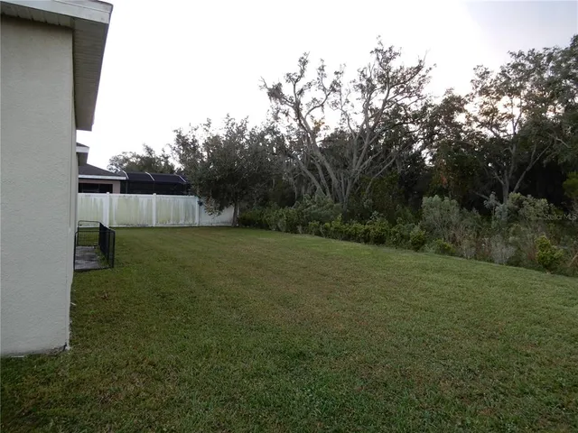 a view of a backyard