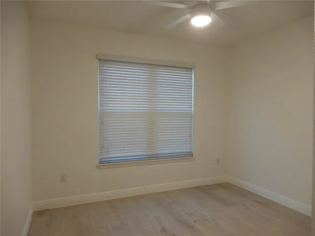 an empty room with a window