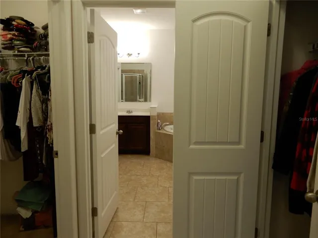 a view of a walk in closet