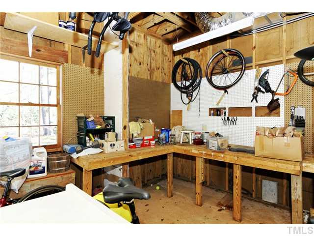 2013 Yorkgate Drive Raleigh, NC 27612 - Photo 23 of 25 Oversize, 2 car garage has a built-in work table. Get those bikes tuned up and head down the street to the greenway! Workshop