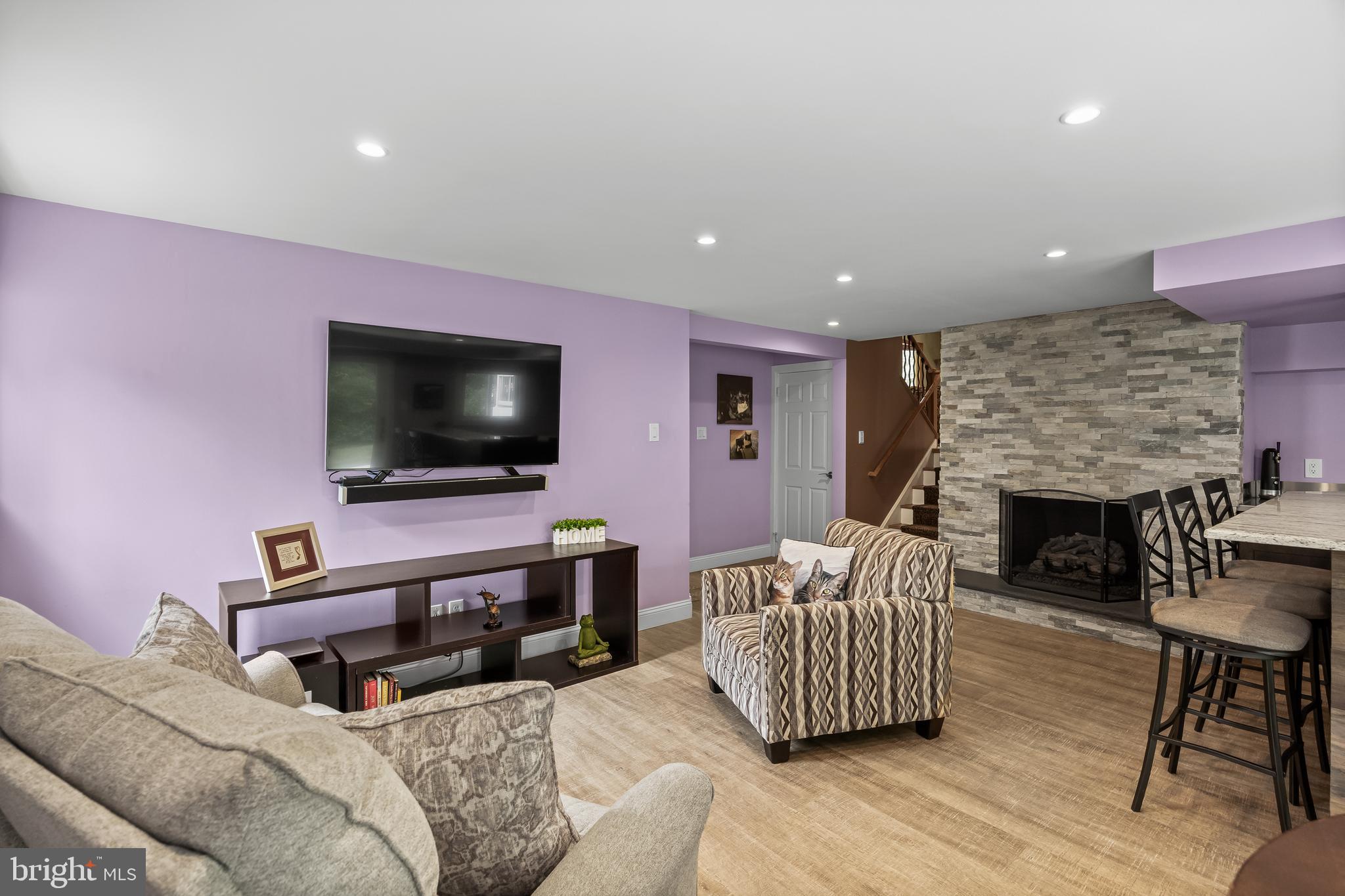47 Clemson Road Cherry Hill, NJ 08034 - Photo 30 of 50 a living room with furniture and a flat screen tv
