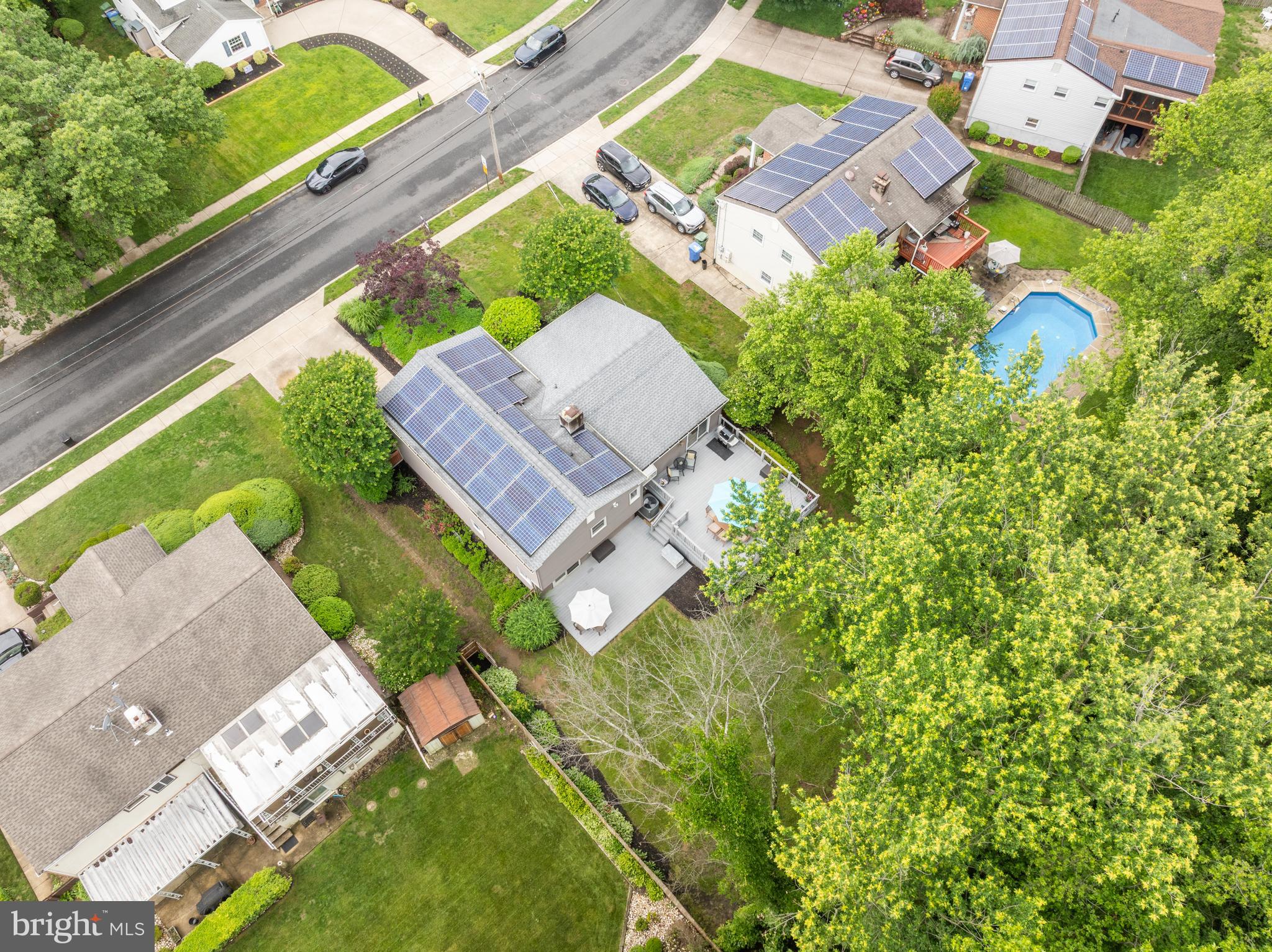 47 Clemson Road Cherry Hill, NJ 08034 - Photo 46 of 50 an aerial view of a house with a garden and swimming pool