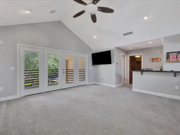 a view of kitchen and living room