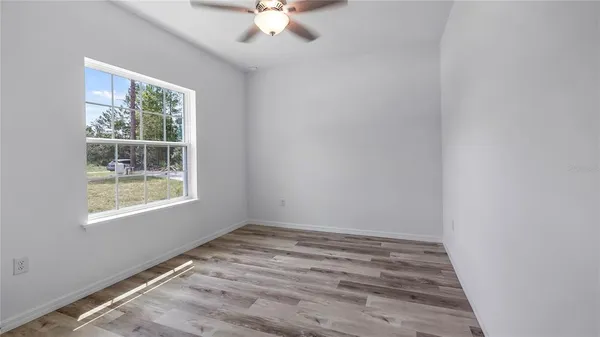 an empty room with a window