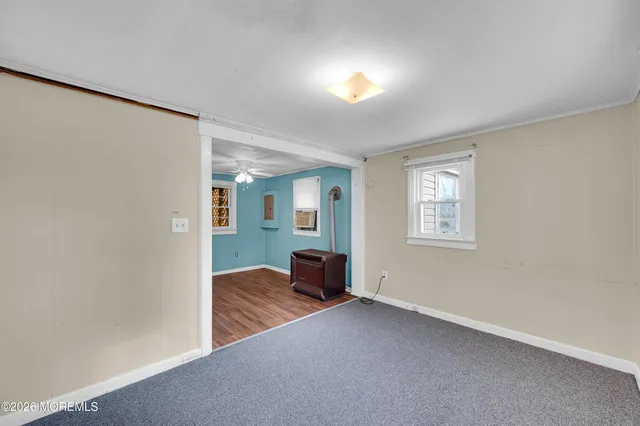 a view of workspace with painting on the wall