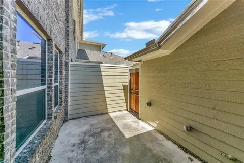 a view of a door of the house
