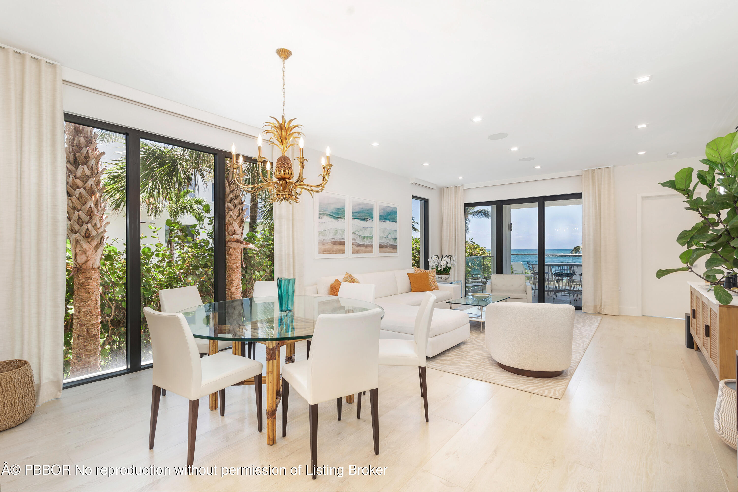 150 Inlet Way, Unit 1E Palm Beach Shores, FL 33404 - Photo 4 of 41 a view of a dining room with furniture window and outside view