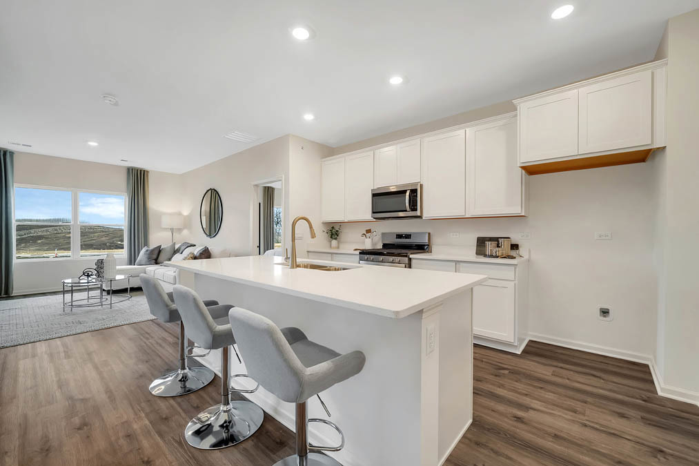1122 Bluebell Lane Bartlett, IL 60103 - Photo 3 of 15 a kitchen with a sink a stove a refrigerator cabinets and dining table