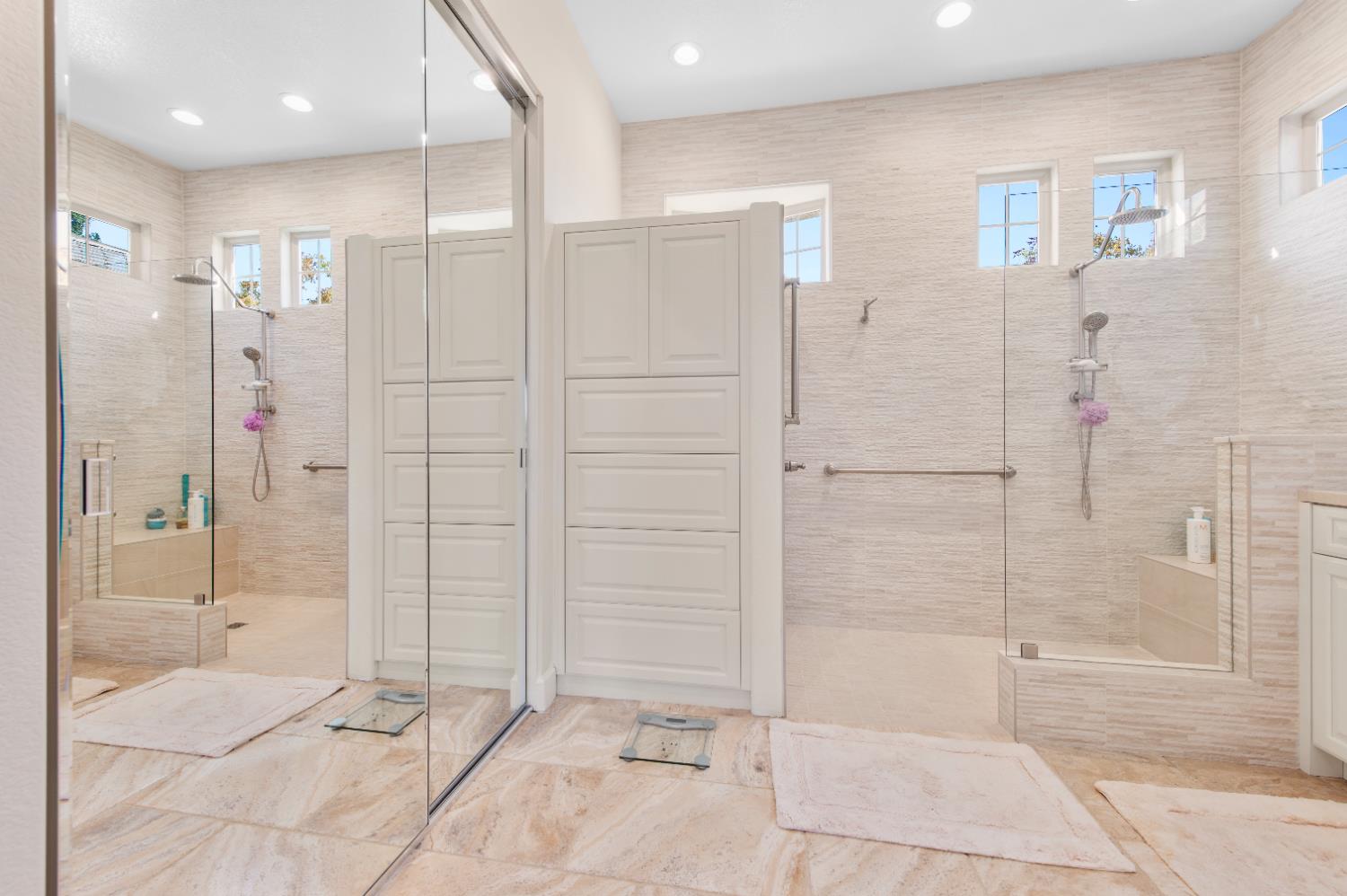 1146 Secret Lake Loop Lincoln, CA 95648 - Photo 44 of 61 Remodeled Master bath. Glass shower enclosure and travertine tile floors