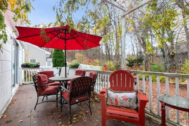 a view of balcony with outdoor seating