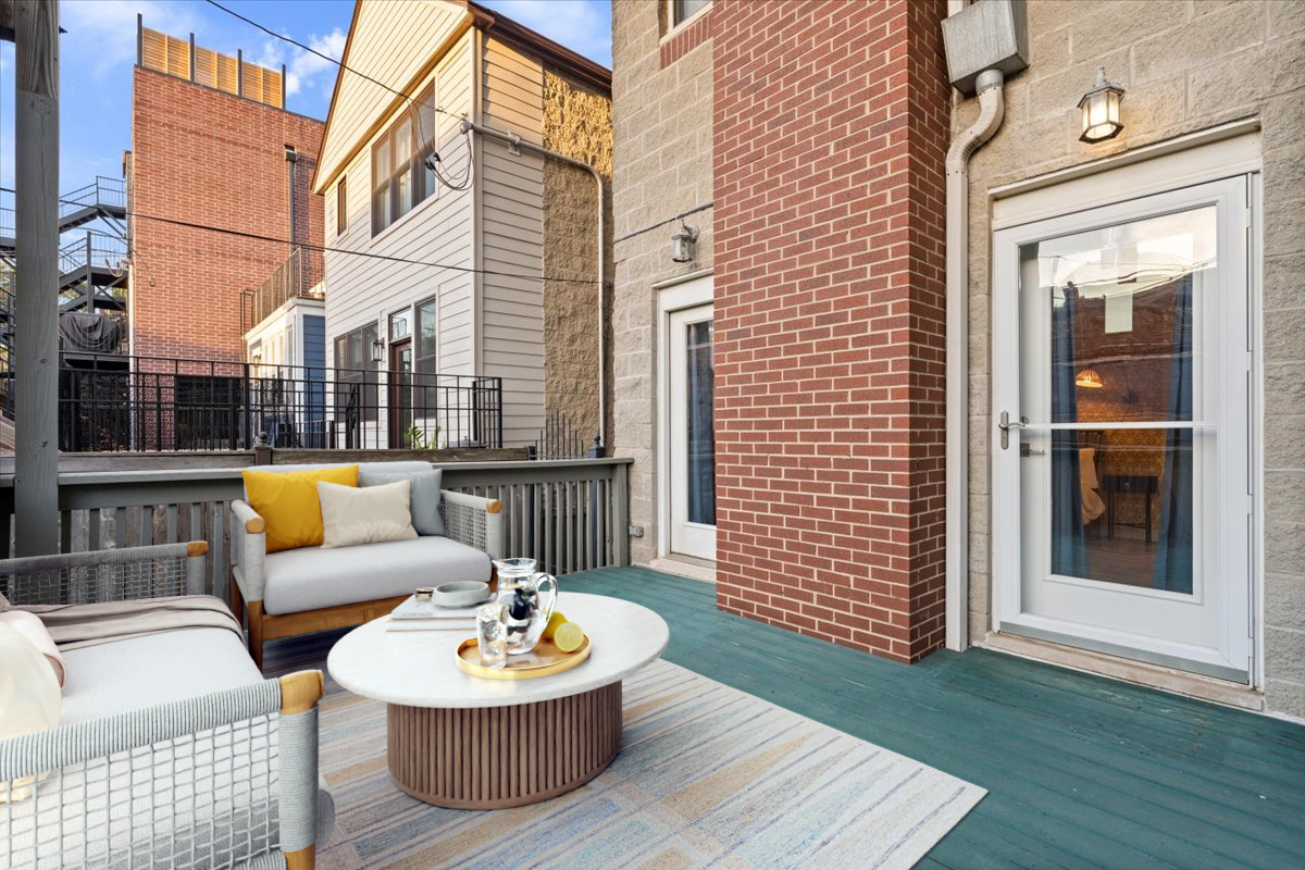 2642 North Racine Avenue, Unit 2N Chicago, IL 60614 - Photo 22 of 22 a outdoor space with patio the couches and a potted plant on a table
