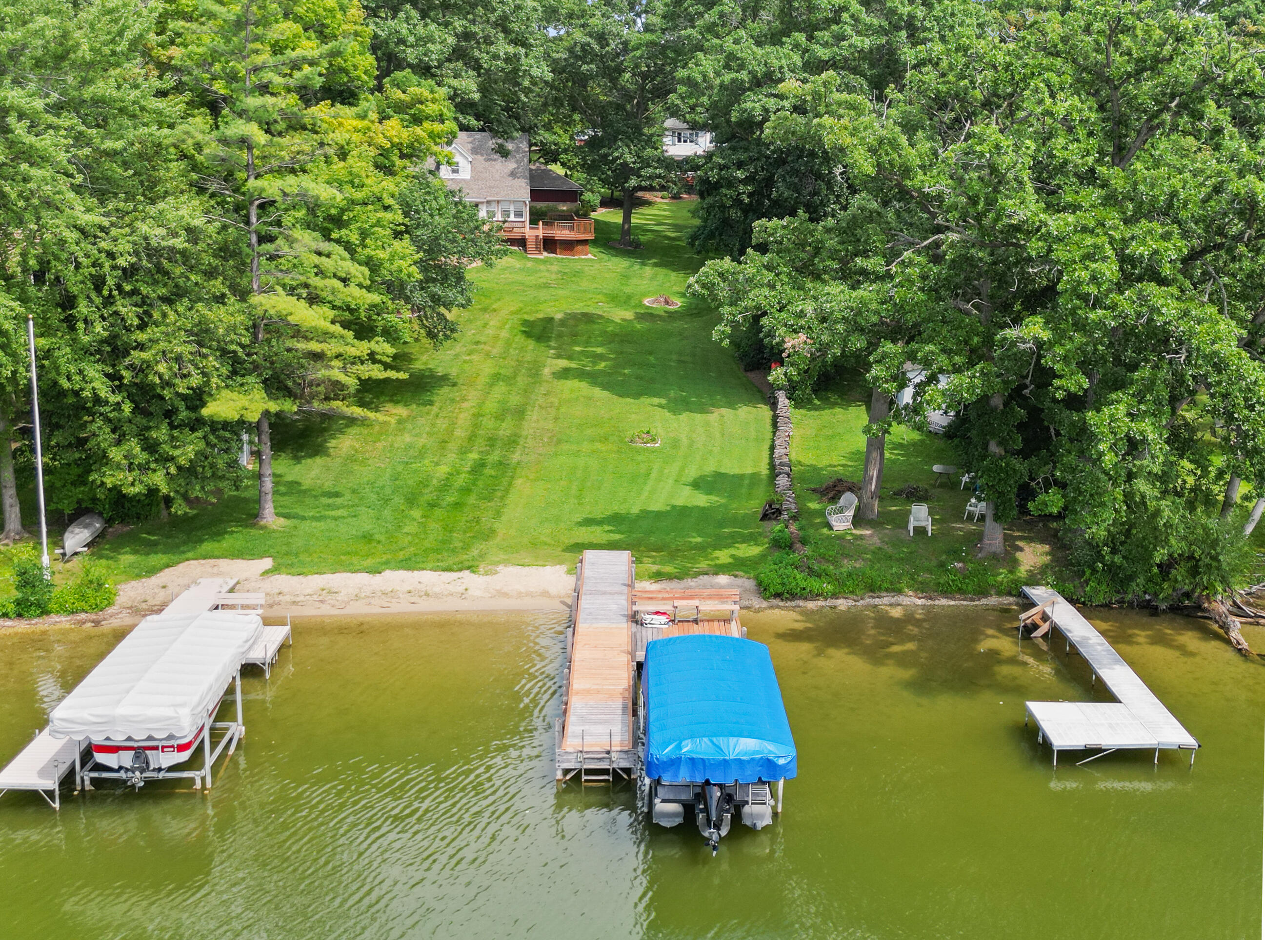 Level Sandy Swim Frontage & Private Pier
