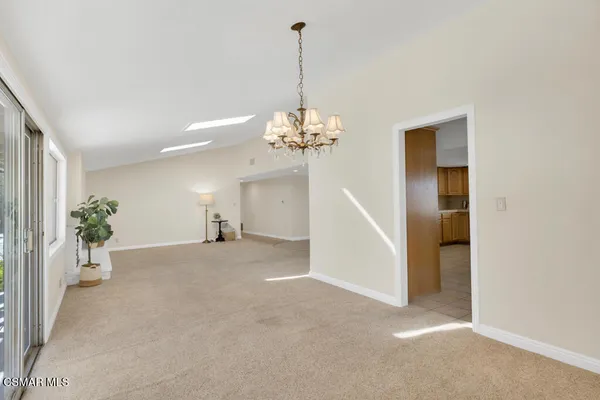 a view of a chandelier in a livingroom
