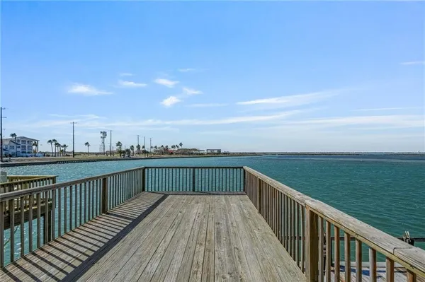 a view of deck with city view