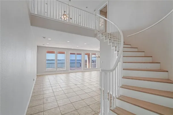 a view of an entryway with staircase