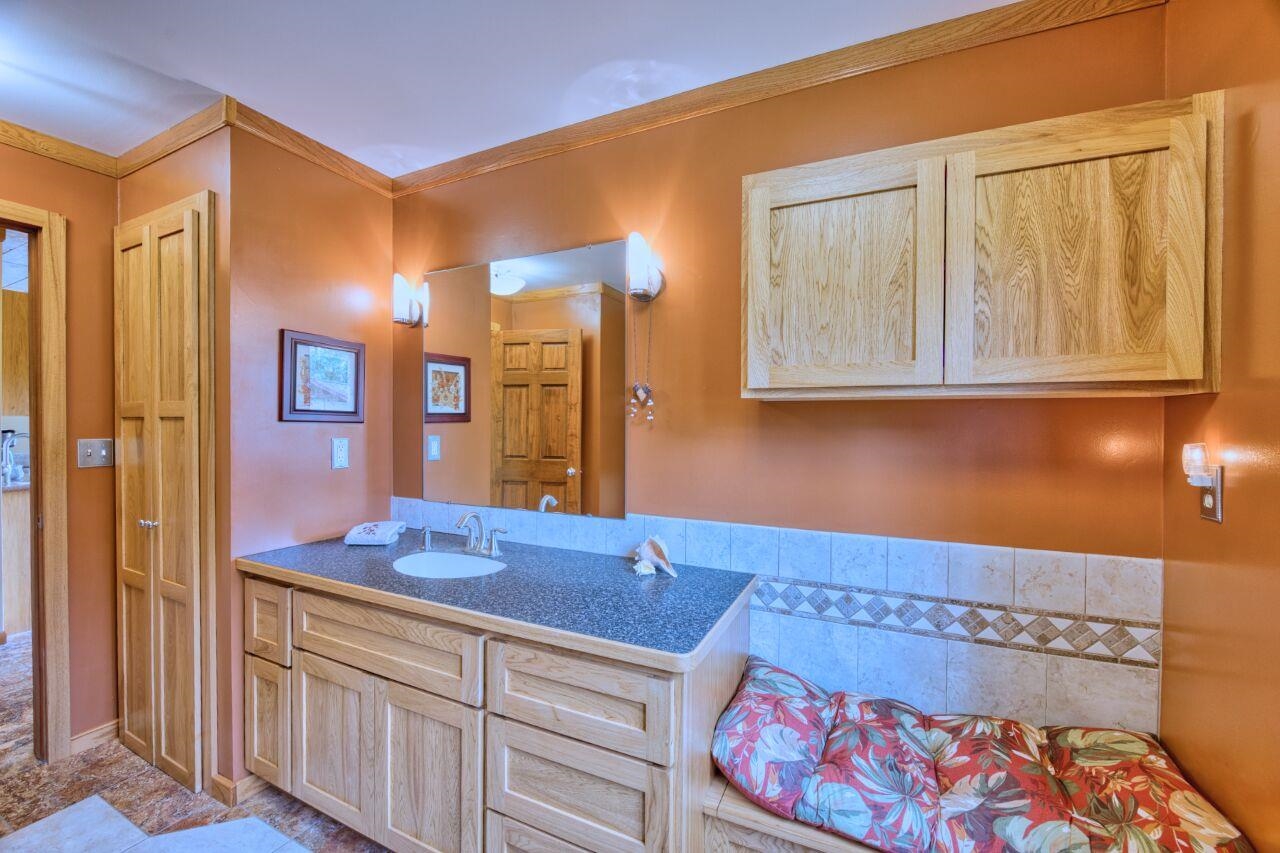 9220 Biss Road Britt, MN 55710 - Photo 18 of 50 Bathroom featuring vanity and crown molding
