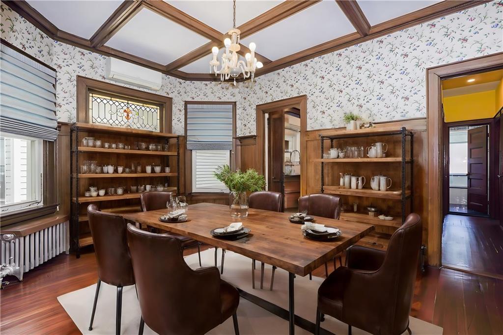793 Westminster Road Brooklyn, NY 11230 - Photo 25 of 47 a view of a dining room with furniture window and wooden floor