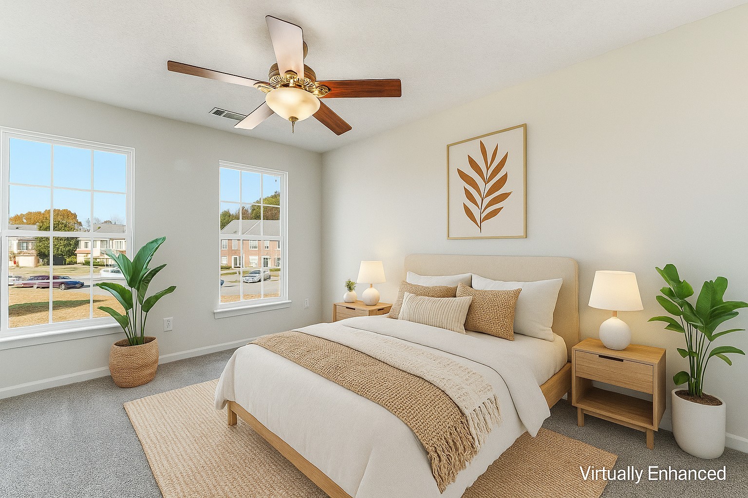 3401 Anderson Road, Unit 80 Antioch, TN 37013 - Photo 30 of 39 a bedroom with a large bed and a potted plant
