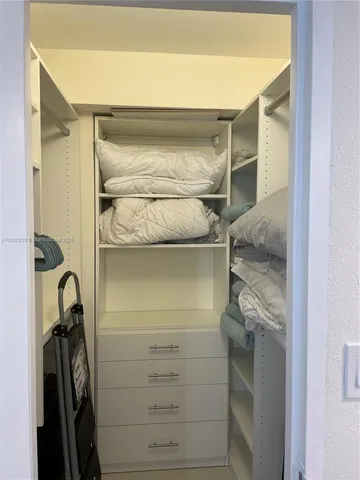 a close view of closet